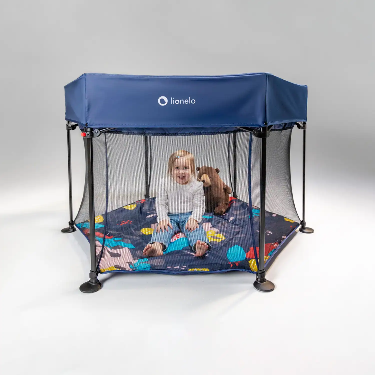 Дитячий манеж Lionelo Roel Blue navy